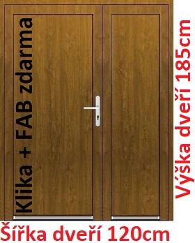 Dvojkrdlov vchodov dvere plastov pln Soft Emily 120x185 cm - Akce!