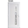 Plastov vchodov dvere Soft Venus Inox biele 88x198 cm, av, otvranie VON (Obr. 1)
