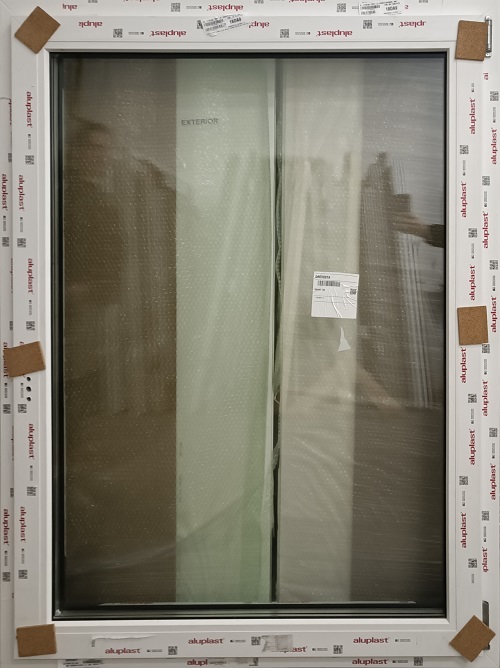 Plastov okno Soft BAZ 2024-14 110x147cm, Antracit/Bl, OS, Prav,Trojsklo,profil 85mm - 3 kusy