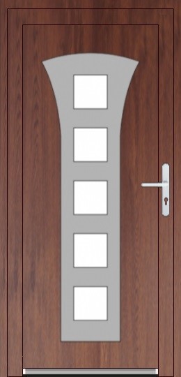 Jednokrdlov dvere Soft Inox Vchodov dvere plastov Soft Kora