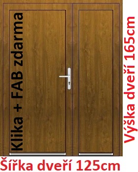 Dvojkrdlov vchodov dvere plastov pln Soft Emily 125x165 cm - Akce!