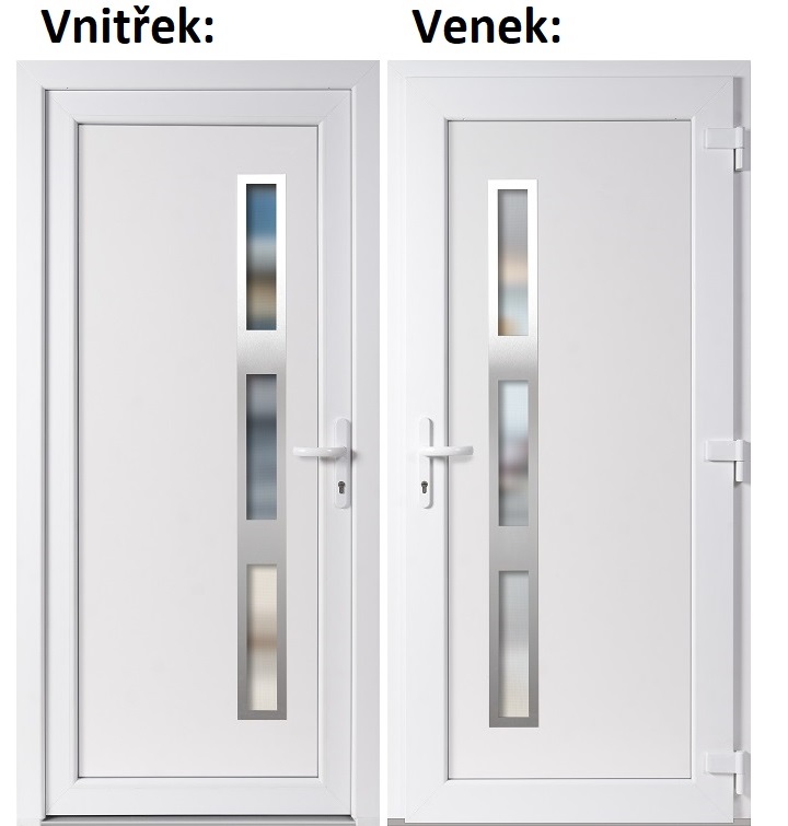 Plastov vchodov dvere Soft Venus Inox biele 100x210 cm, prav, otvranie VON
Kliknutm zobrazte detail obrzku.